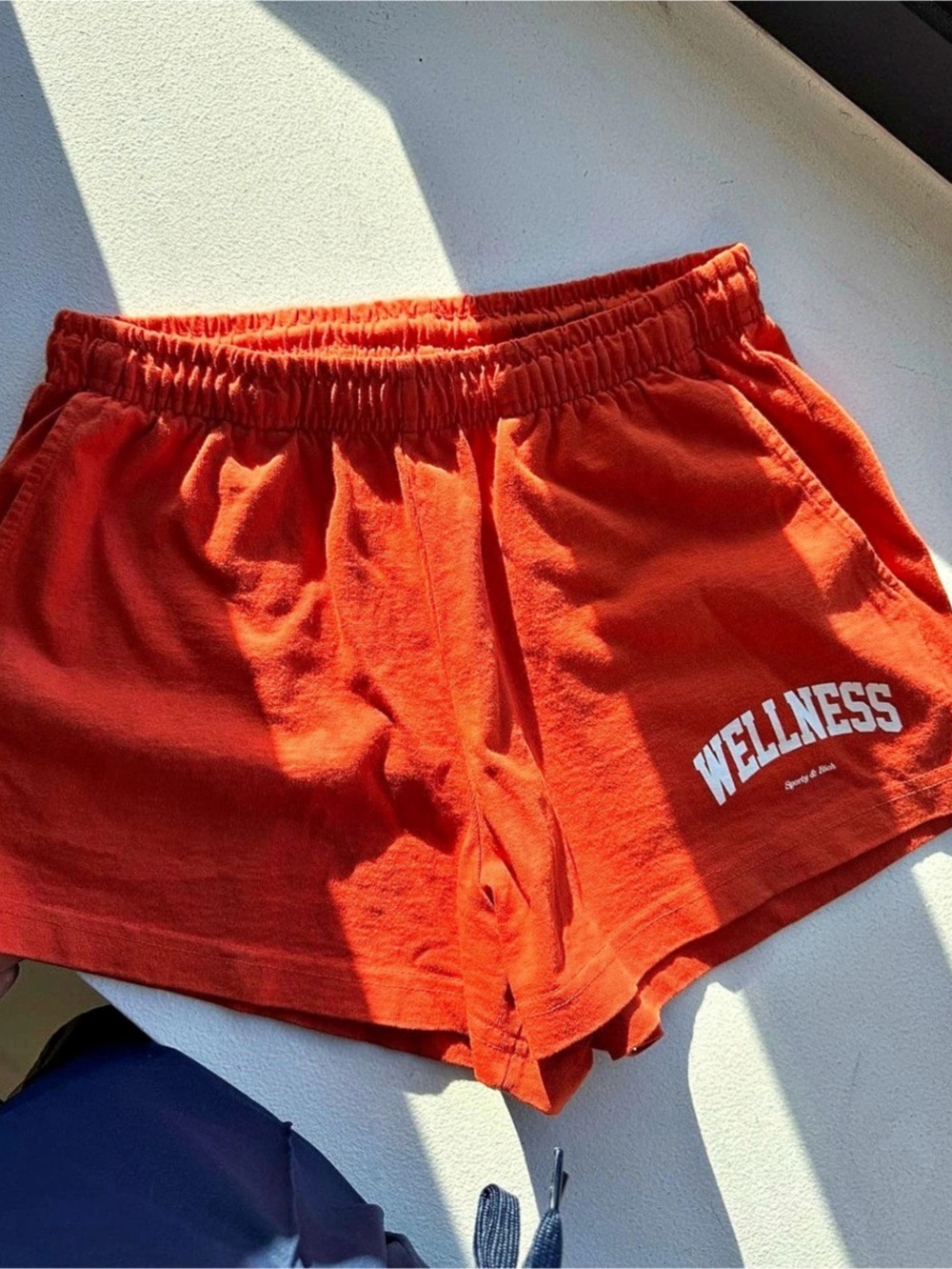 sporty & rich Wellness Shorts Red/Orange Cotton Shorts